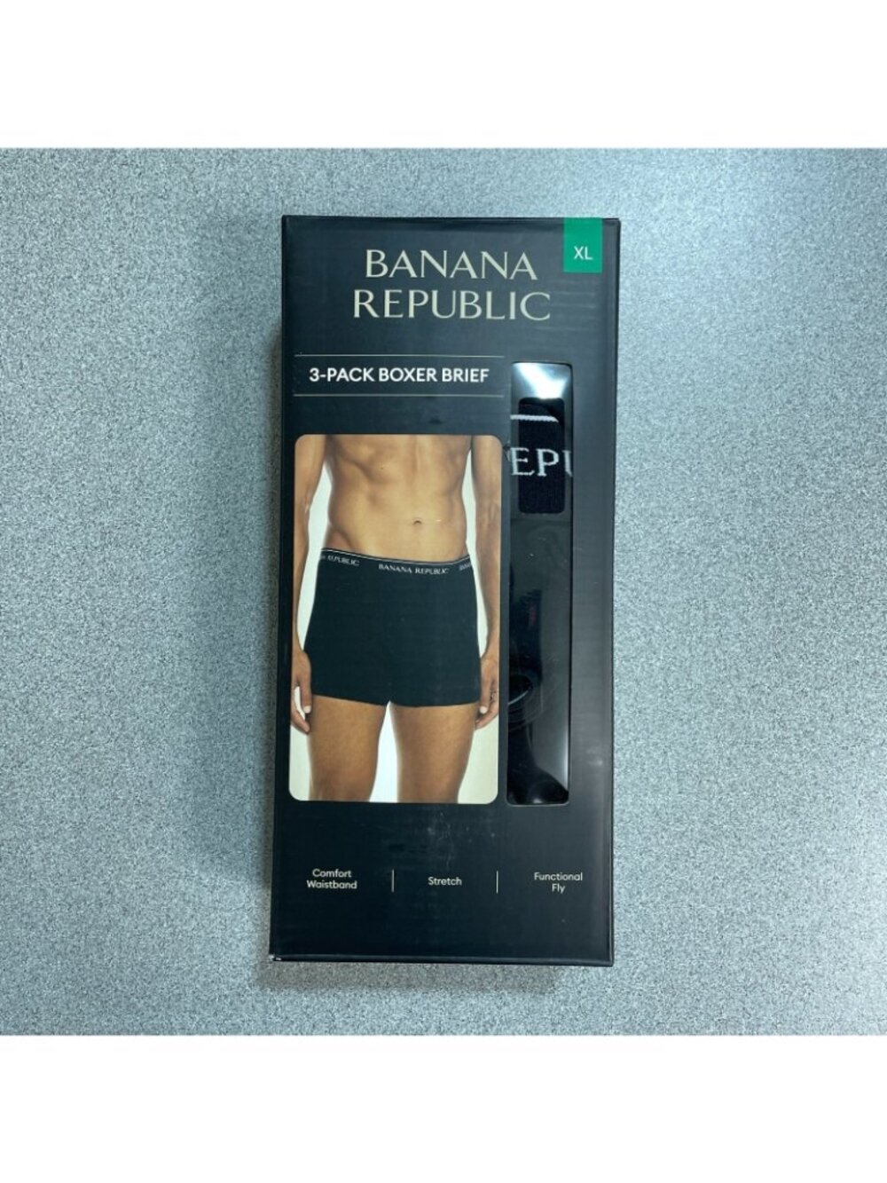 NWT Banana Republic 3-Pack Men's XL Black Boxer Briefs Comfort Waistband - Picture 3 of 7